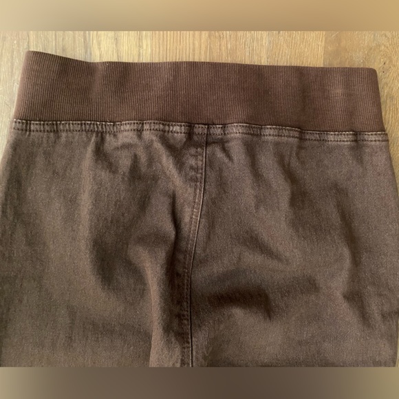 DG2 by Diane Gilman Brown Denim Bootcut Sailor Style Jeggings, Size ST - Picture 6 of 13
